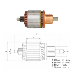 [438379002] INDUCIDO ARRANQUE KYUNDAI I30 KIA SPORTAGE MITSUBISHI MONTERO PAJERO TALE MONTACARGA