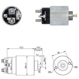 [02ZM-4996] AUTOMATICO NISSAN MARCH -TIIDA- VERSA 12V TIPO MITSUBISHI 2 HUECO 2012 - 2015