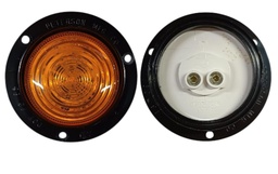 [PT-M163FA-MV] LUZ LED REDONDA 2.5″ 12-24V AMARILLA DEMARCADORA 5 DIODOS MONTAJE CON BRIDA Y CONECTOR PL2 NO INLCUIDO