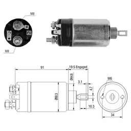 [02ZM-522] AUTOMATICO CHEVROLET CHEVETTE 1976-1981 12V TIPO BOSCH