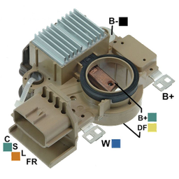 [07GA780] REGULADOR MITSUBISHI MONTERO PAJERO LANCER OUTLANDER NEW LANCER GALANT 12 UTILIZA RECT SIN TRIDIODO 4 C-S-L-FR TIPO MITSUBISHI YR591