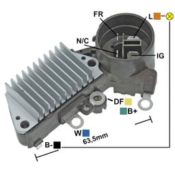 [07GA840] REGULADOR HONDA CIVIC MV 12 CONECTOR REDONDO 4 N C-IG-L-FR TIPO NIPPONDENSO
