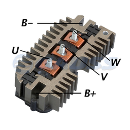 [07GA1627] RECTIFICADOR CHEVROLET 120AMP 6X50A HEAVY DUTY 105MM TIPO DELCO