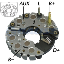 [07GA1735] RECTIFICADOR VOLVO 115AMP 8X50A M8 M6X50 TRIDIODO TIPO BOSCH