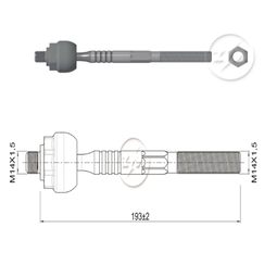 [51ZM-17011055] TERMINAL AXIAL RENAULT LOGAN II 2012 - SANDERO L:193RC:M14-1 50RP:M14-1 50TP:78N.MTC86N.M 