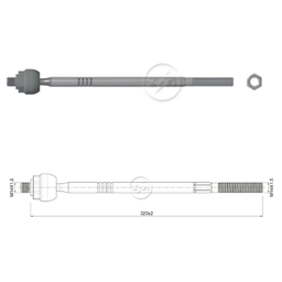 [51ZM-17011204] TERMINAL AXIAL VOLKSWAGEN GOL G6 13-14 G5 10 M14-1 50 86N.M 78N.M 