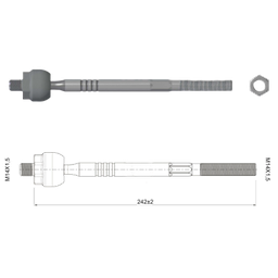 [51ZM-17011463] TERMINAL AXIAL FORD ECOSPORT 4X4 04 13 DIRECCION HIDRAULICA
