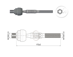 [51ZM-17011845] TERMINAL AXIAL KIA CERATO 09 14 FORTE 09 13 L:172RC:M16-1 50RP:M14-1 50TP:119N.MTC86N.M 