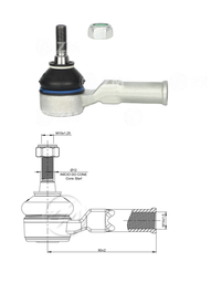 [51ZM-27011150] TERMINAL EXTERNA DIRECCION IZQ RENAULT MEGANE