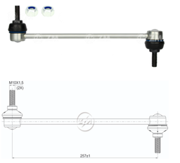 [51ZM-37011679] BIELETA BARRA ESTAB. DEL NISSAN MARCH TIIDA VERSA CHEVROLET AVEO RENAULT MEGANE 2 MAZDA 2 LC:257RP:M10-1 50TC46N.M