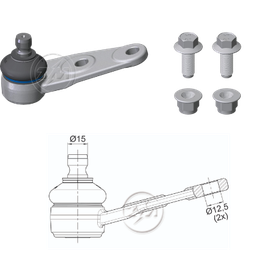 [51ZM-47012204] ROTULA INF VOLKSWAGEN GOL 95 123N.M